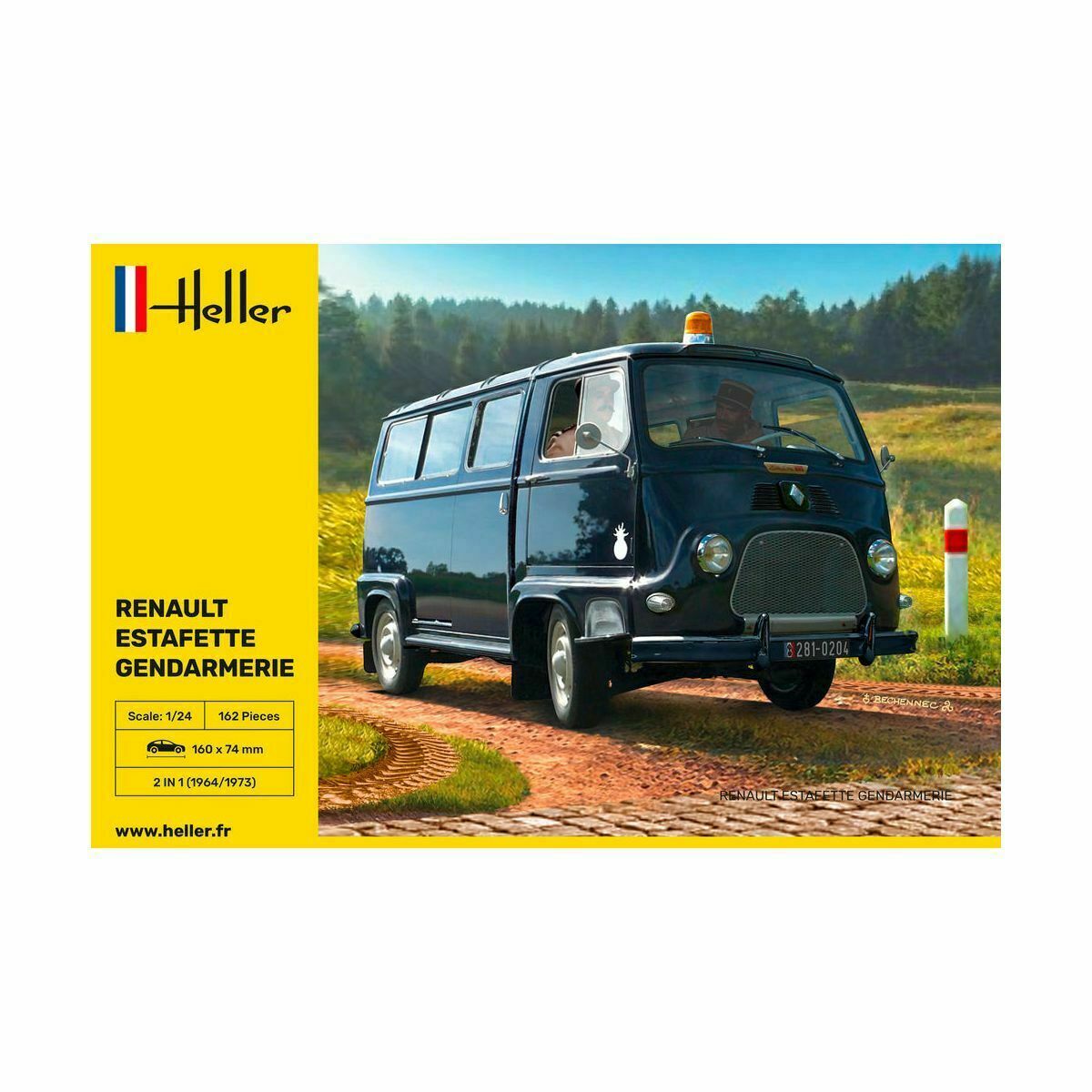 Maquette Renault Estafette Heller 80742 véhicule miniature de gendarmerie
