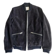 Sandro Paris Monaco Collared Suede Bomber Jacket Size S Excellent Shape