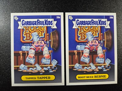 Root Beer Tapper Video Game Spoof Garbage Pail Kids 2 Card Set