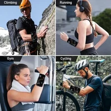 Kusport Running Wristband Phone Holder, Forearm Armband 360° Color Pink