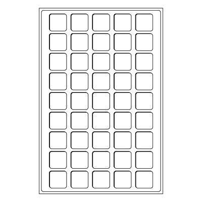 Münztableau L für 45 Münzen bis 31 mm, blau, 2er Pack