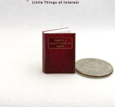 MEDICAL DICTIONARY 1:12 Scale Miniature Readable Illustrated Book Library Doctor