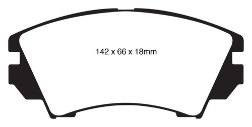 NEW EBC GREENSTUFF FRONT AND REAR BRAKE PADS KIT PERFORMANCE PADS PADKIT1135 - Picture 2 of 6