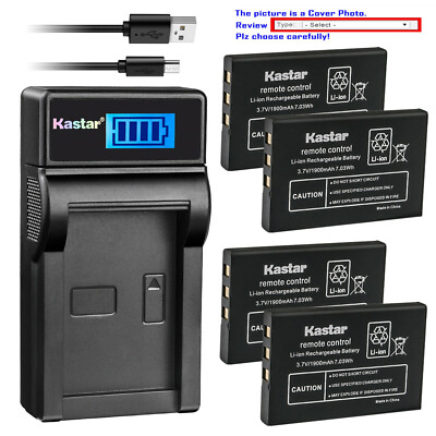 Kastar Battery LCD USB Charger for  URC MX 950 MX-950 URC MX 980 MX-980 MX 990