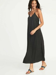 navy polka dot shift dress