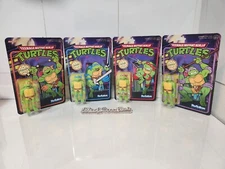 TEENAGE MUTANT NINJA TURTLES TMNT Lot of 4 ReAction Figures SUPER7 BRAND NEW MIC