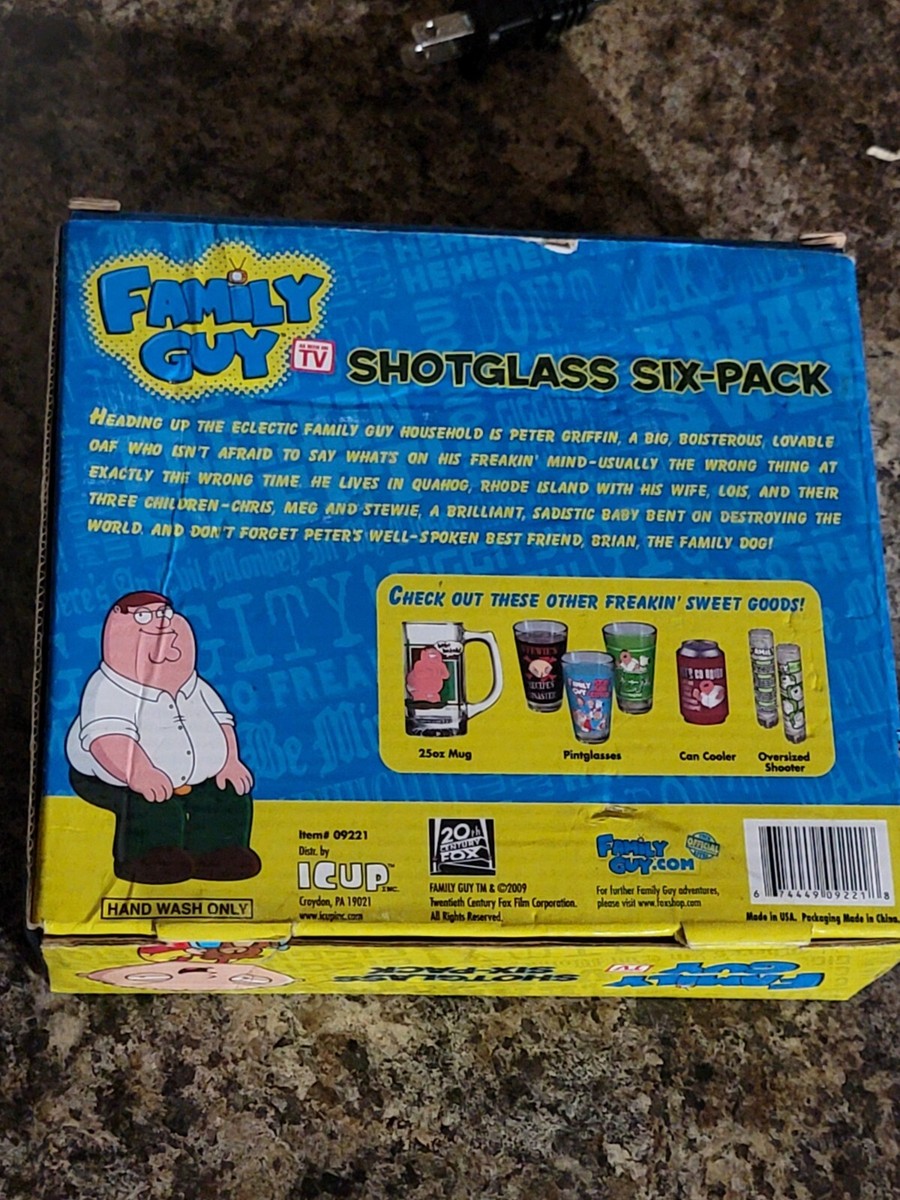 Handmade Eyeglass Cases Bundle of 12 Ravens Family Guy USA Family Guy Shot Glasses 6 Pack with Box RARE 6 Shot Glasses  main image 4