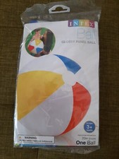 Intex 20" Glossy Panel Inflatable Beach Ball White Blue Red Yellow