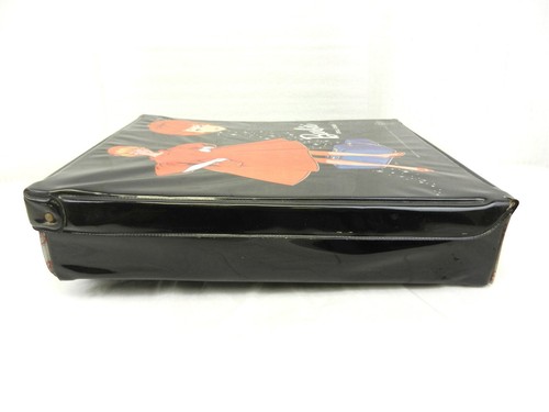 Mattel TEENAGE BARBIE Doll Case Black Vinyl Red Coat 1963 SPP ~VG~ T02 - Picture 3 of 12