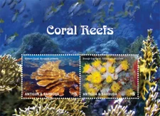 Antigua 2014 - Coral Reefs Marine Life - Souvenir Stamp Sheet Scott #3273 - MNH