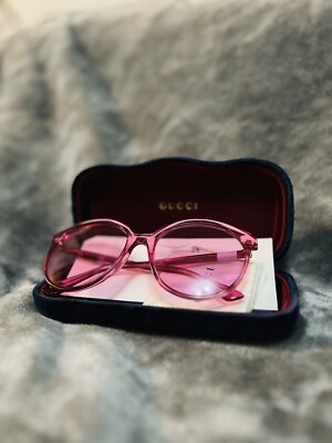 Gucci Pink Oversized Authentic Women Sunglasses GG0257S | eBay
