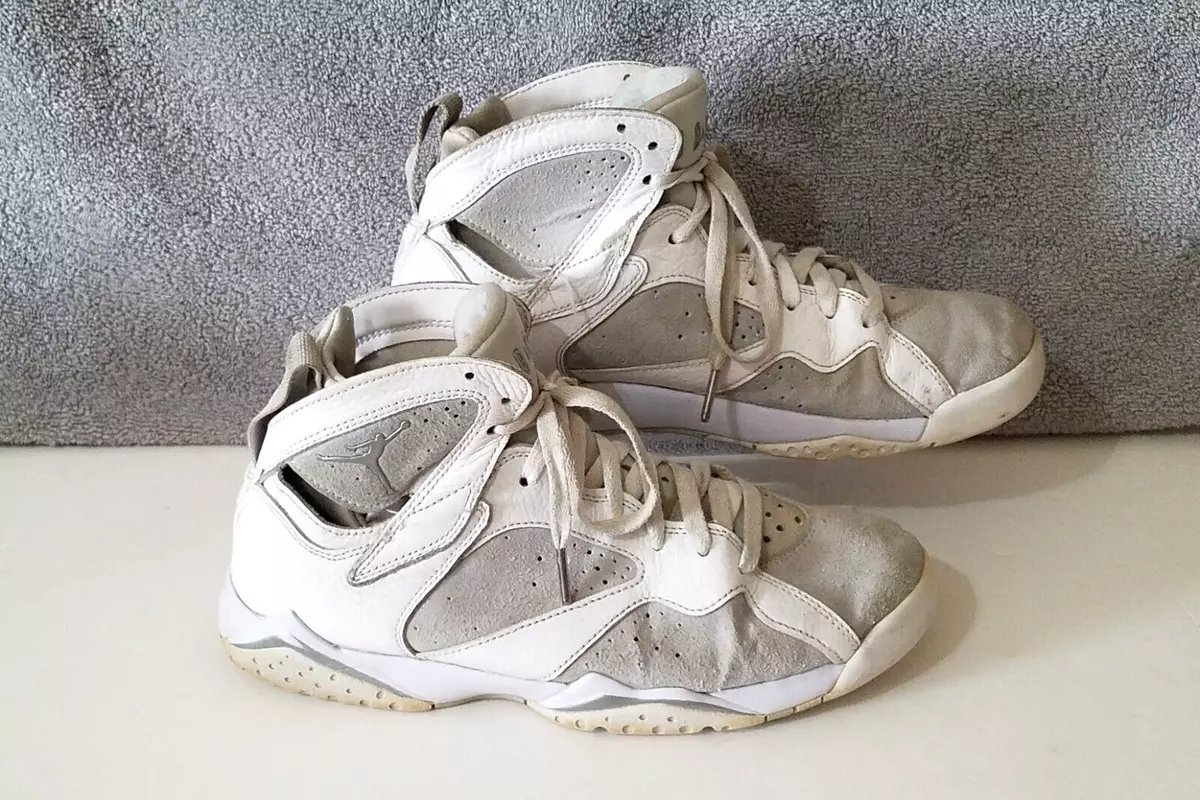 Nike Air Jordan 7 VII Retro Pure Money White Silver 304775 120 Men s Size 8.5 US