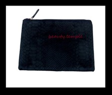 Avon Mock Croc Zipped Black Clutch Bag/cosmetic bag, New in packet