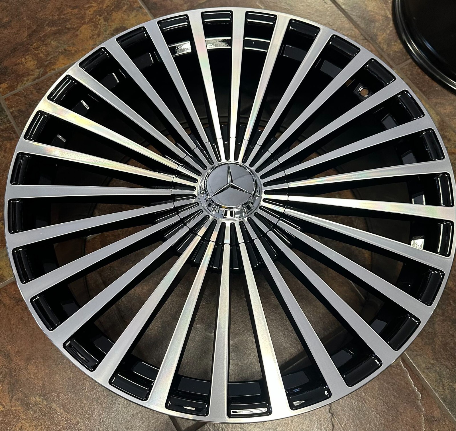 22'' Wheels fit Mercedes S580 Bentley S63 Black Machine Continental Tires SL63