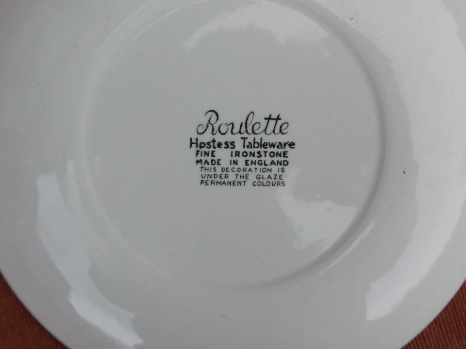 Vintage Retro "Hostess Tableware"  Roulette 7" Plate - Image 2 of 2