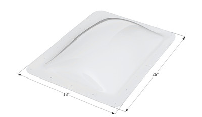 Icon 01819 Skylight for 14'' x 22'' Opening - 4'' Dome White - Single