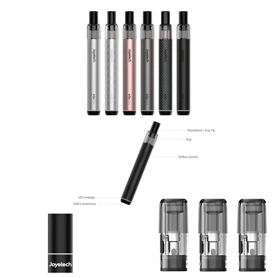 Joytech eGo Slim E Zigarette Set Pod System 800mAh 18Watt 2ml eRoll Slim Filter