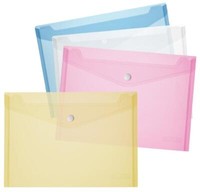 herlitz Dokumententasche DIN Lang, Pp, Weiß/Transparent