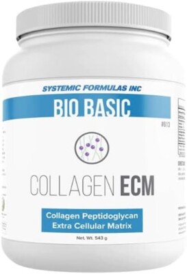 Systemic Formulas Collagen ECM Bio Basic Collagen Powder Promotes Hair, Nail, Sk