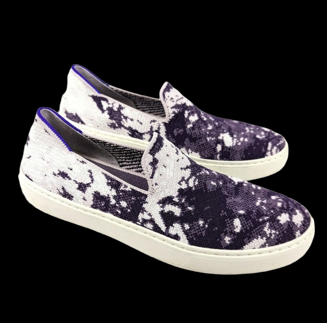 Rothys Womens Sz Shoes Shibori Purple Slip On Sneakers Limited