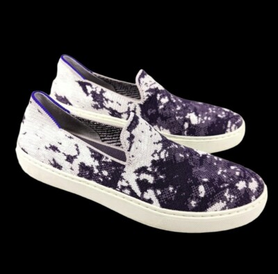 Rothys Womens Sz Shoes Shibori Purple Slip On Sneakers