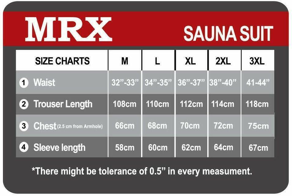MRX Heavy Duty Sauna Suit Set Men & Women Workout Training Exercise Weight Loss
