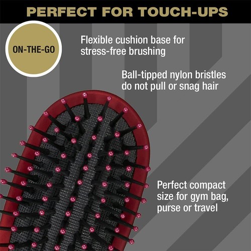 Conair Velvet Touch Hairbrush for Thick Hair, Detangler Brush with Nylon - Picture 3 of 5