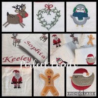 Dunelm Luxury Christmas Hand Towels Can be Personalised Santa Penguin Reindeer
