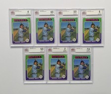 Graded Lot of 7 1975 Topps George Brett 228 Rookie Beckett 4 4.5 5.5 6 6.5 7 7.5
