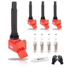 Set Of 4 Upgraded Ignition Coil Pack And Spark Plugs Fits For Vw Volkswagen P...