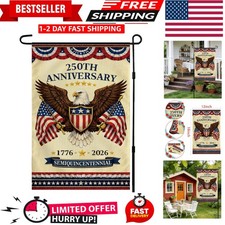 4th of July Decorations - 250th Anniversary Garden Flag  Fourth of July Deco...