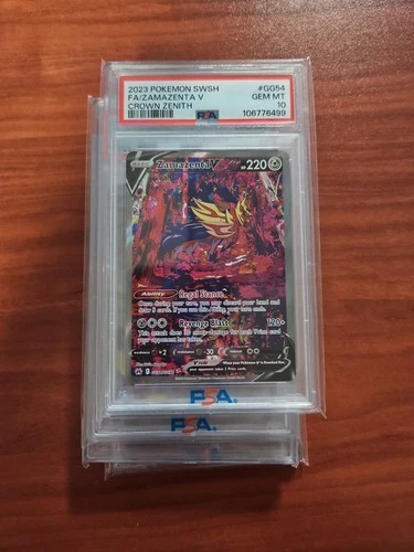 PSA 10 Zamazenta v Crown Zenith GG54/GG70 *Benefits GA Wildfire Relief*