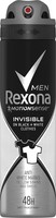 Rexona Men Deospray Invisible Black White Anti-Transpirant 150 Ml 6Er Pack