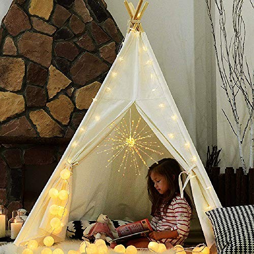 Hanging Decorative Lights,200 Led Firework Lights Battery Powered, Tent - Foto 6 di 8