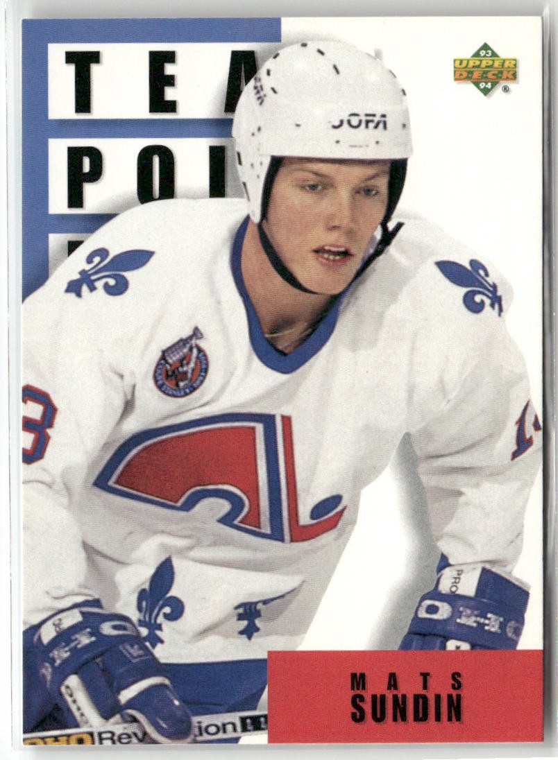 1993-94 UPPER DECK #302 MATS SUNDIN QUEBEC NORDIQUES