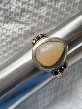 Ethiopian Opal Ring Rainbow Stone 925 Sterling Silver Wedding Rings Jewelry