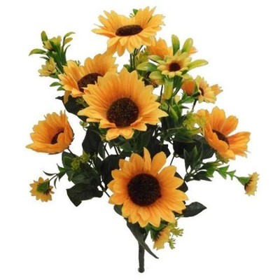 Kunstblumen - 50 cm großer Sonnenblumenstrauch