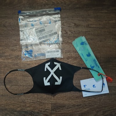 OFF-WHITE Pfeile Schrift einfache Maske Large/XL Farbe schwarz neu mit Etikett authentisch UVP: £120