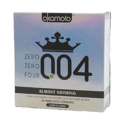 Okamoto 004 Zero Zero Four Ultra Thin Condoms | 24-Pack Exp 2029 FREE SHIPPING