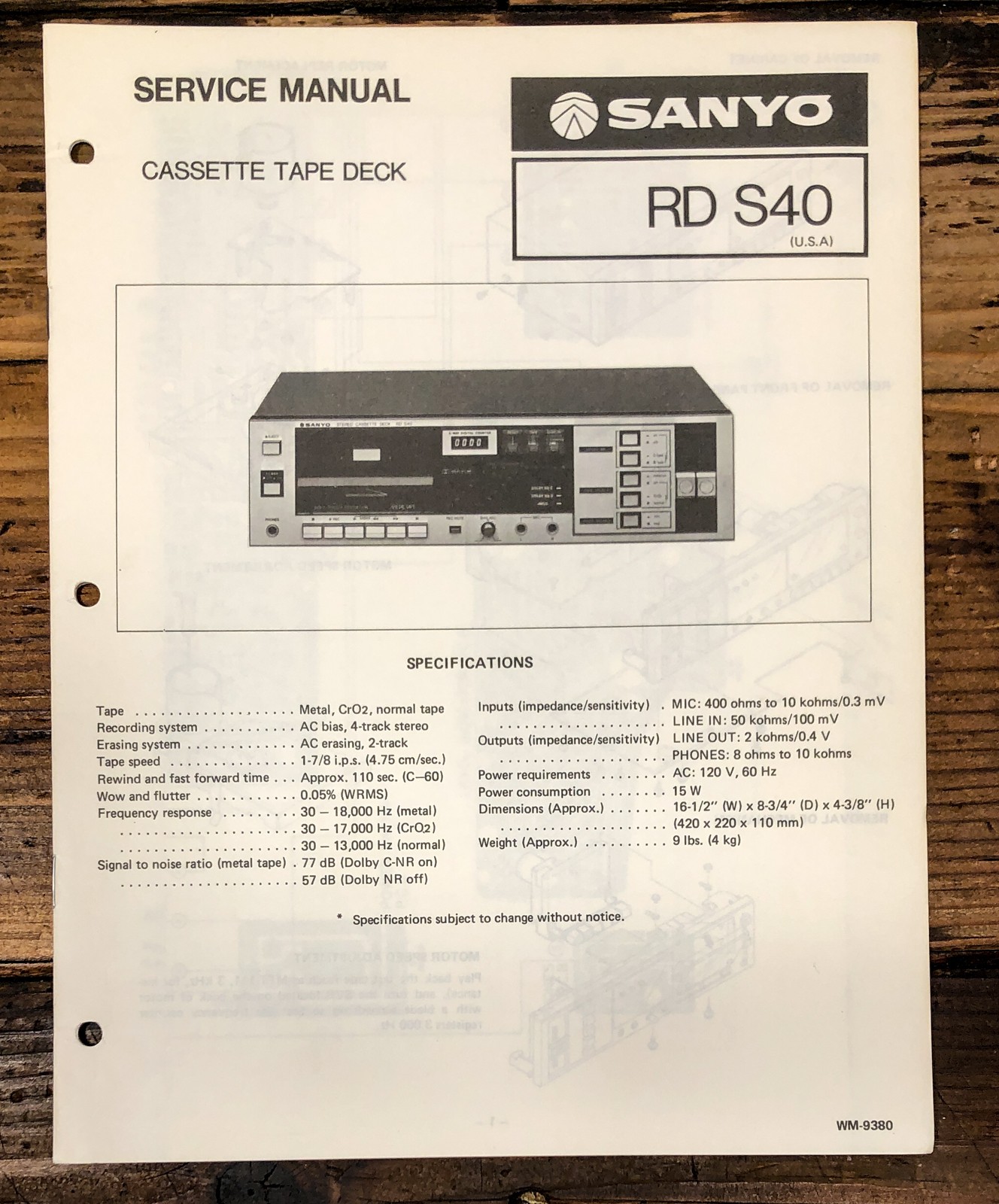 Sanyo RD-S40 vintage audio equipment - eBay listing photo 2