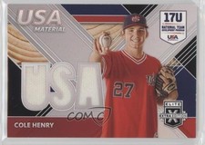 2020 Panini Elite Extra Edition USA Baseball Material Black Cole Henry n1u