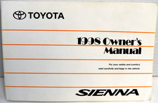 1998 Toyota Sienna Owners Maintenance Manual Om45401u Very Good