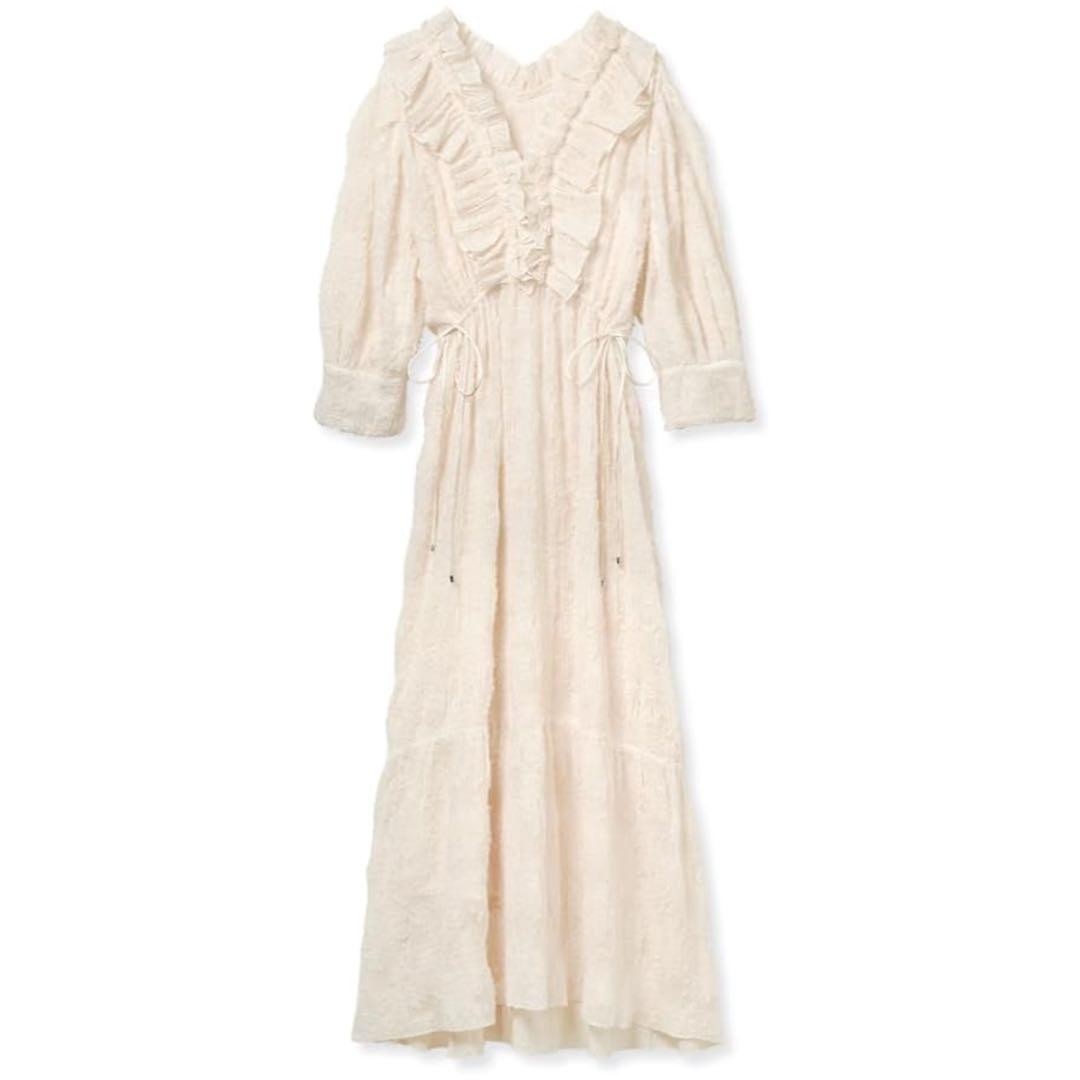 SNIDEL frill jacquard dress