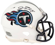 Derrick Mason Signed Titans White Riddell Speed Mini Helmet - (SCHWARTZ COA)