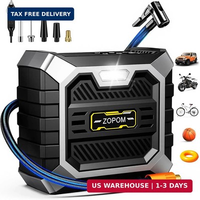 ZOPOM Tire Inflator Portable Air Compressor, 12V DC Car Air Pump with Auto Shut-