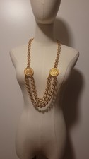 Vintage Escada Medallion Chain Belt 39" Adjustable