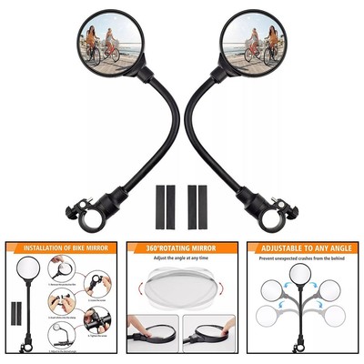 2 Pack -Fahrradspiegel Fahrrad -Lenker Sicherheit Unterstützungsleiste