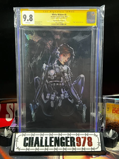 CGC 9.8 White Widow #8 Cvr A Jamie Tyndall GLITTER FOIL VIRGIN Exclusive SLAB