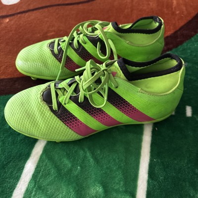 ADIDAS ACE 16.3 FG FOOTBALL SOCCER CLEATS BOOTS AQ2555 Pink Green Men Size 4.5