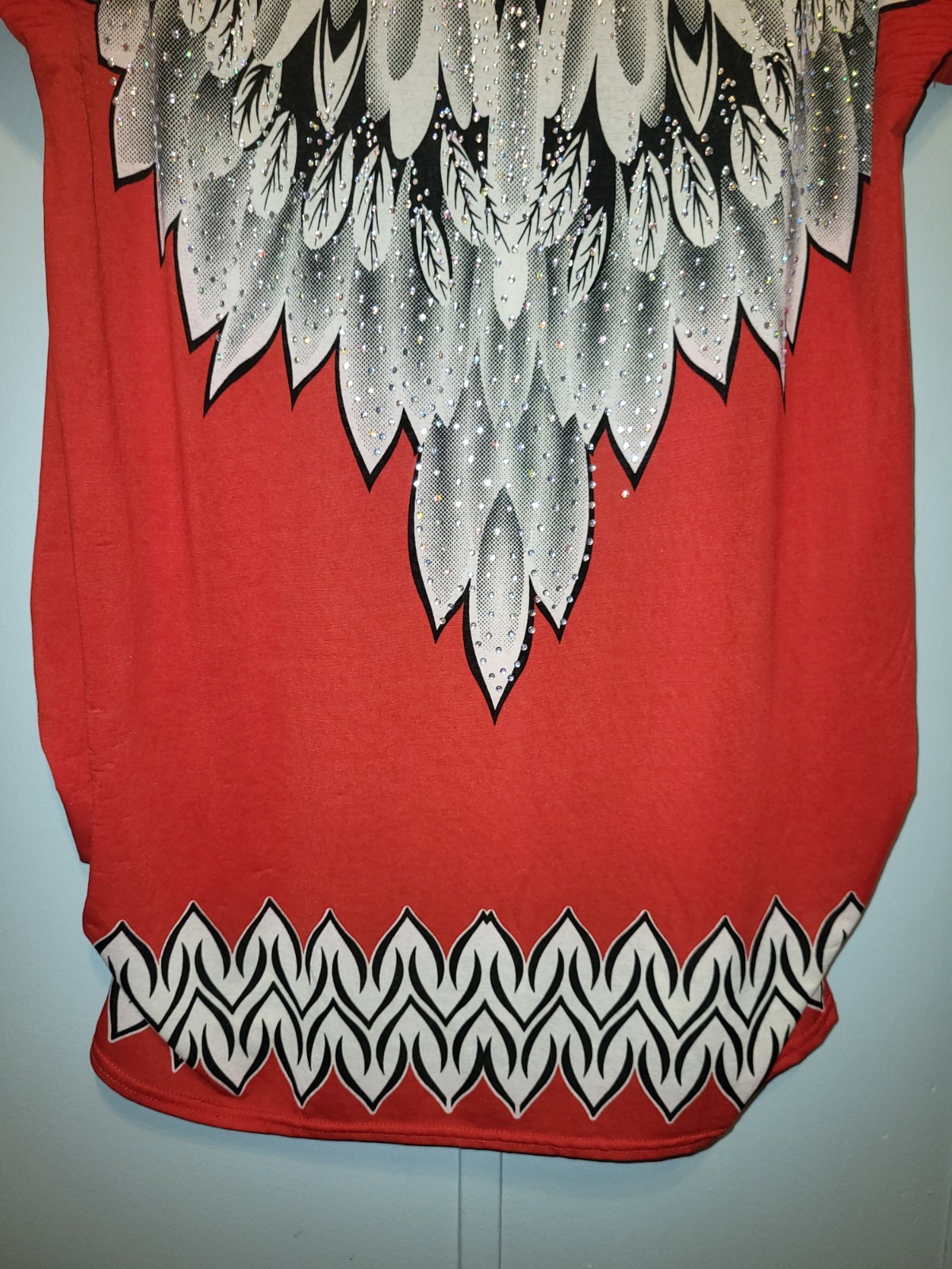 Ameri Mode Womens Red Feathers rhinestone Crystal… - image 11